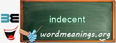 WordMeaning blackboard for indecent